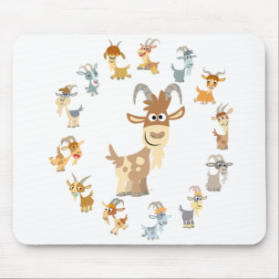 Tapis De Souris Mandala mignon Mousepad de chèvre de bande
