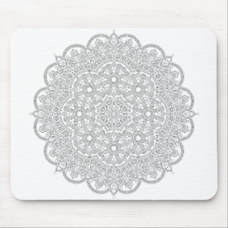 Tapis De Souris Mandala noir et blanc, couleur possible