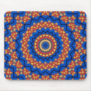 Tapis De Souris Mandala orange bleu