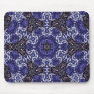 Tapis De Souris Mandala Tourbillon Indigo Profond avec Motifs Flui
