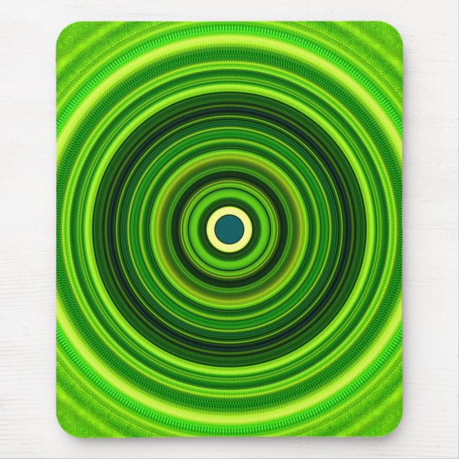 Tapis De Souris Mandala vert géomagnétique (Devant)