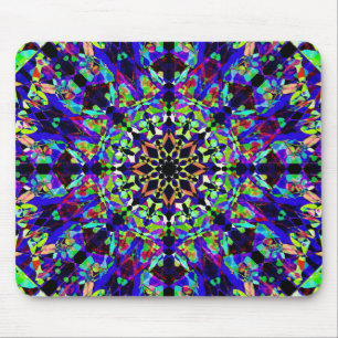 Tapis De Souris Mandala vibrant de mosaïque
