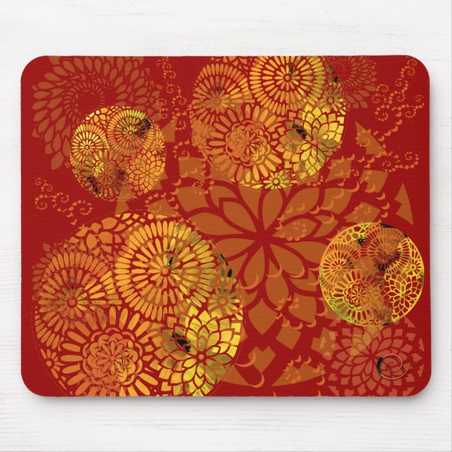 Tapis De Souris Mandalas Mousepad d'or (Devant)