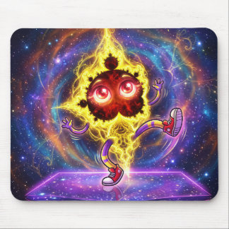 Tapis De Souris Mandelbrot de dessin animé dansant dans l'espace