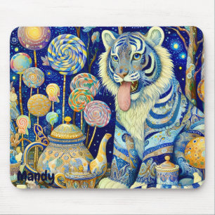 Tapis De Souris MANDY ~ Paisley Tiger ~ fête du thé ~ Mousepad