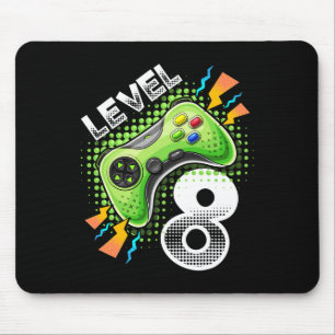 Tapis De Souris Manette de jeu vidéo niveau 8 8e anniversaire Game