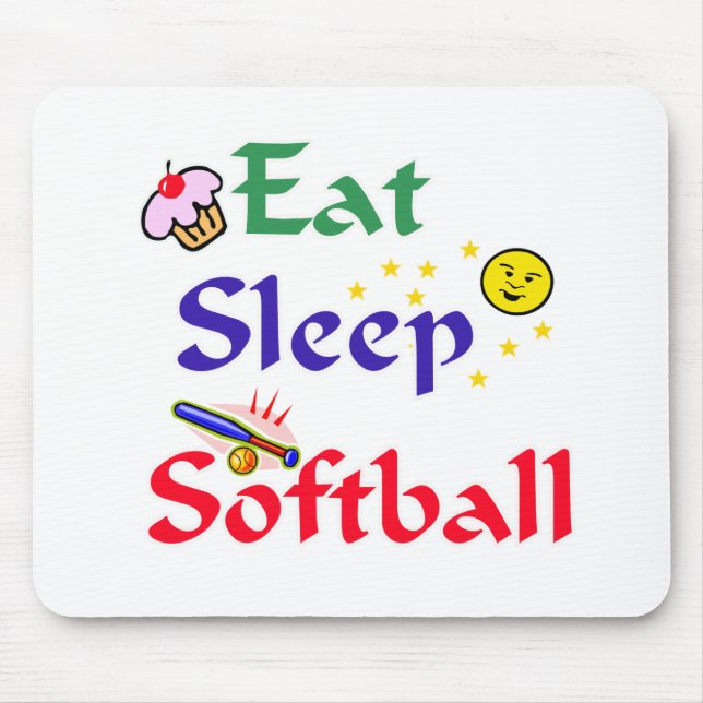 Tapis De Souris Mange Sleep Softball (Devant)