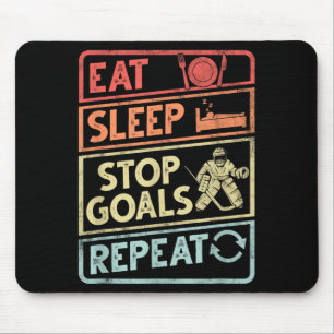 Tapis De Souris Manger Dormir Arrêter Objectifs Répéter Vintage Gl