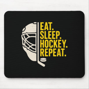 Tapis De Souris Manger Dormir Hockey Répéter Pour Joueurs De Hocke