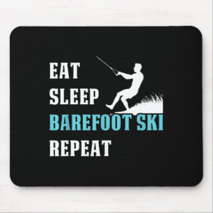 Tapis De Souris Manger dormir pieds nus skier répéter la devise de