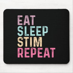 Tapis De Souris Manger Dormir Stim Répéter Autisme Sensibilisation