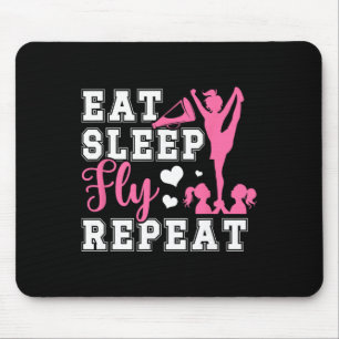 Tapis De Souris Manger Dormir Voler Acclamer Flyer Cheerleading Fl