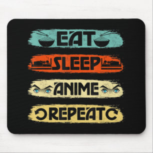 Tapis De Souris Manger Sleep Anime Répéter Ramen Kawaii Japonais M
