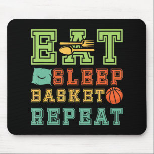 Tapis De Souris Manger. Sleep Basketball Répéter Awesome Basketbal