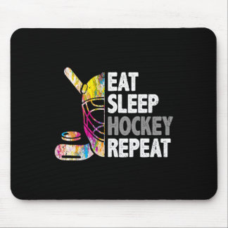 Tapis De Souris Manger Sommeil Hockey Répéter Amateurs de Hockey s