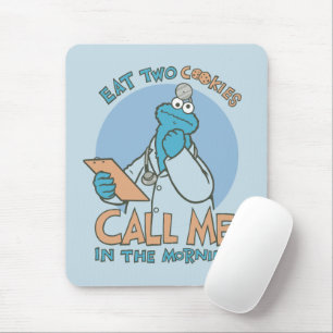 Tapis De Souris Mangez deux cookies, appelez-moi le matin