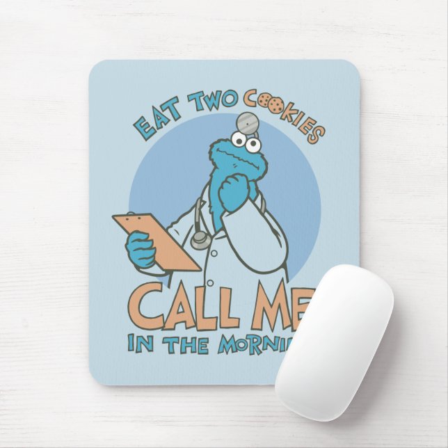 Tapis De Souris Mangez deux cookies, appelez-moi le matin (Avec souris)