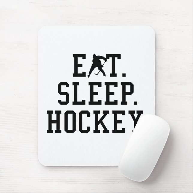 Tapis De Souris Mangez le hockey sur glace - Amateurs de hockey (Avec souris)