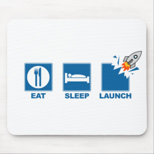 Tapis De Souris Mangez le lancement de sommeil