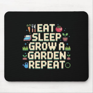 Tapis De Souris Mangez Le Sommeil Croissance Un Jardin Répéter Jeu