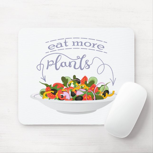 Tapis De Souris Mangez plus de plantes frais motivation salade let (Avec souris)