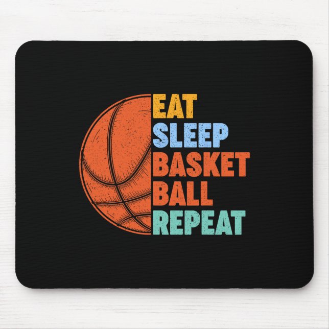Tapis De Souris Mangez Sleep Basketball Répéter pour hommes Ados g (Devant)