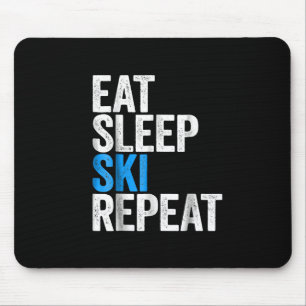 Tapis De Souris Mangez Sleep Ski Répétez Le Cadeau De Ski