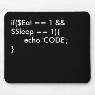 Tapis De Souris Mangez. Sommeil. Code