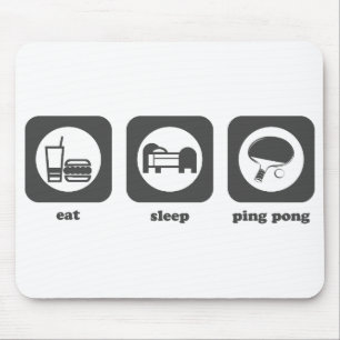 Tapis De Souris Mangez. Sommeil. Ping-pong. Mousepad