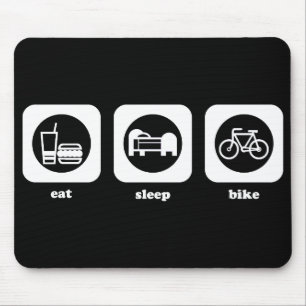 Tapis De Souris Mangez. Sommeil. Vélo. Mousepad