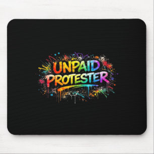 Tapis De Souris Manifestant pacifique non rémunéré Drapeau américa