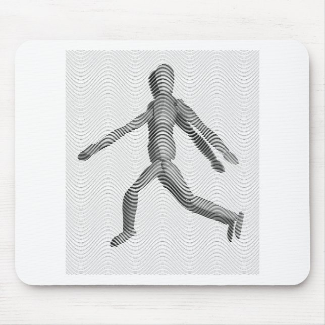 Tapis De Souris Mannequin humain en bois (Devant)