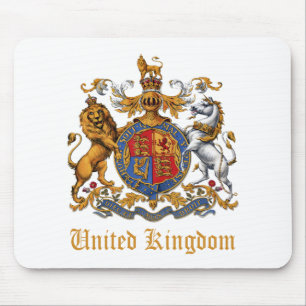 TAPIS DE SOURIS MANTEAU D'ARMES DU ROYAUME-UNI