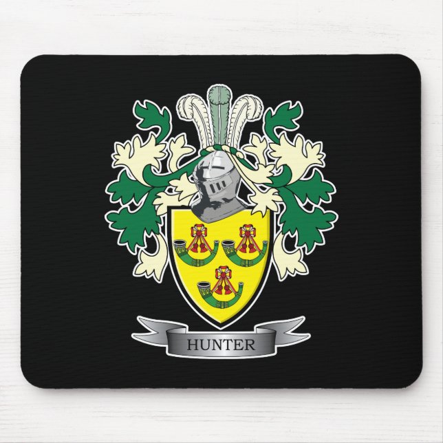Tapis De Souris Manteau de crête de famille de chasseur des bras (Devant)