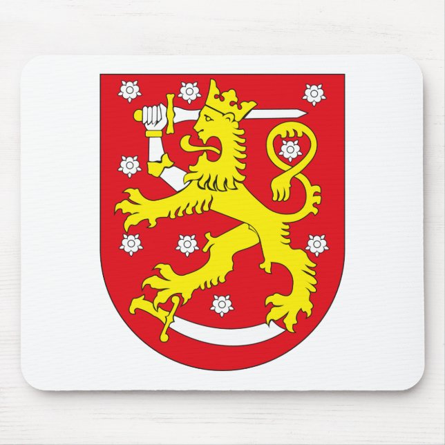 Tapis De Souris Manteau de la Finlande des bras Mousepad (Devant)