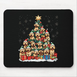 Tapis De Souris Manteau doux roux Terrier Arbre de Noël Chien San