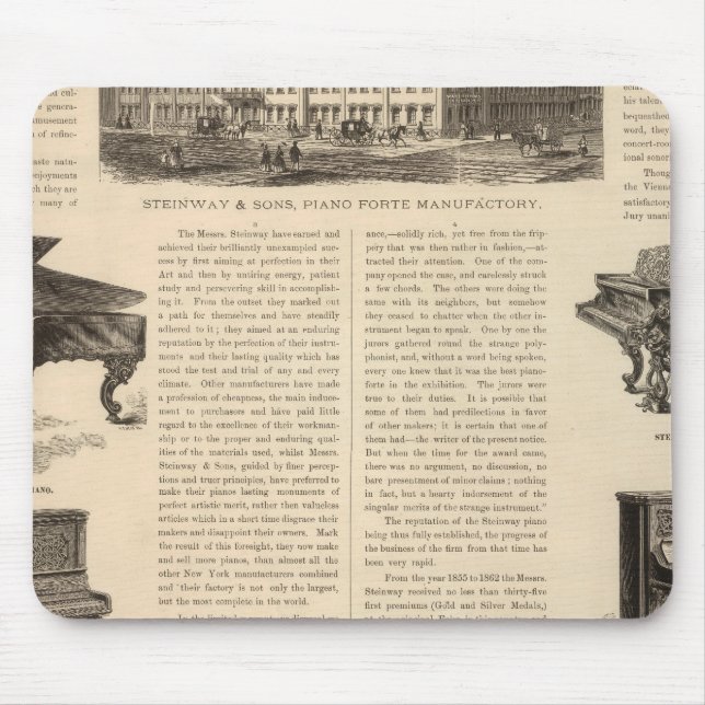 Tapis De Souris Manufacture de piano Steinway and Sons (Devant)