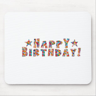 Tapis De Souris Manuscrit élégant : JOYEUX ANNIVERSAIRE