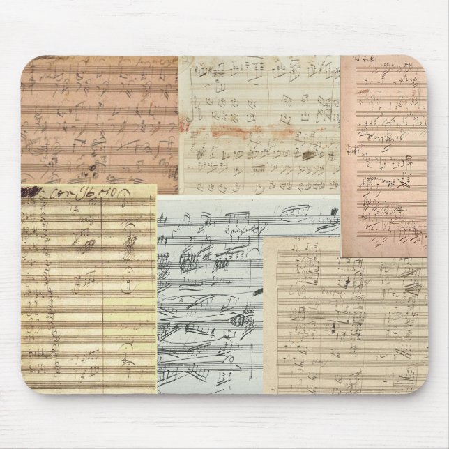 Tapis De Souris Manuscrits de musique de Beethoven (Devant)