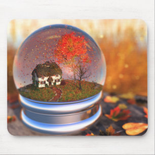 Tapis De Souris Maple Leaf Globe Mousepad