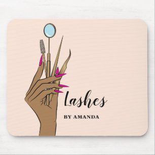 Tapis De Souris Maquillage moderne Yebrow Eyes Lashes Girls Mouse 