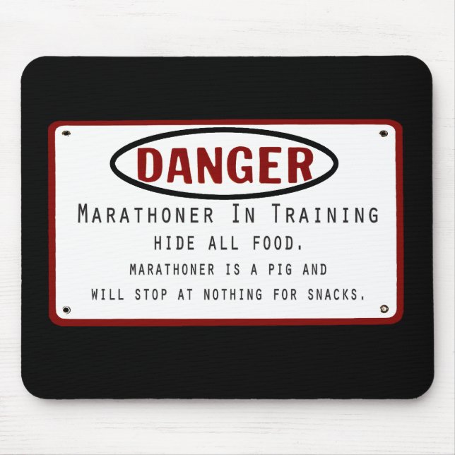 Tapis De Souris Marathonien en danger (Devant)
