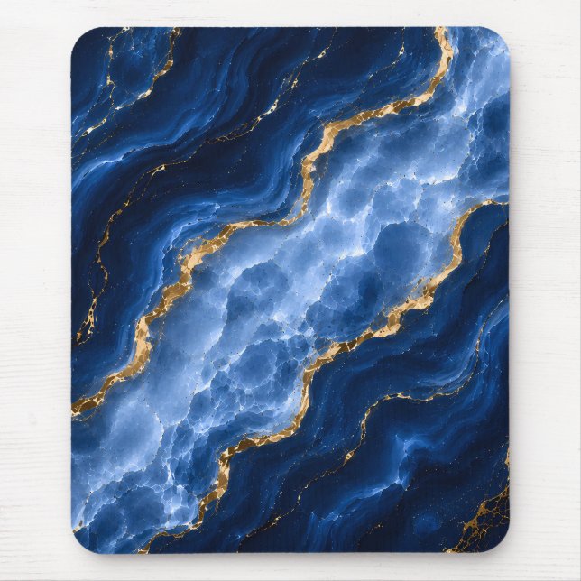 Tapis De Souris Marbre Agate Saphir Luxueux (Devant)