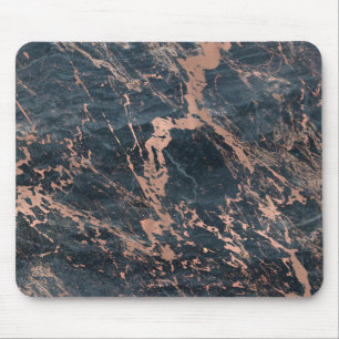 Tapis De Souris Marbre bleu et rose rustique brumeux de charme de