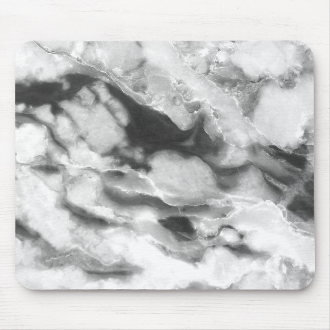Tapis De Souris Marbre dans les nuances de gris (Devant)