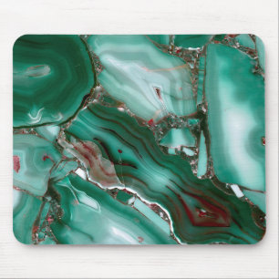Tapis De Souris Marbre de luxe Malachite Gemstone Agate