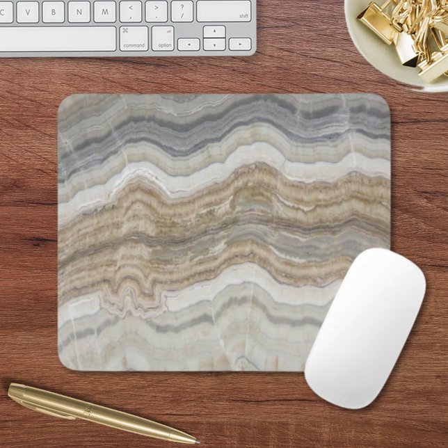 Tapis De Souris marbre gris brun scandinave minimaliste (minimalist scandinavian granite brown gray marble mouse pad)
