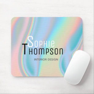 Tapis De Souris Marbre liquide holographique moderne