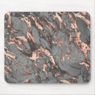 Tapis De Souris Marbre rose gris or design moderne