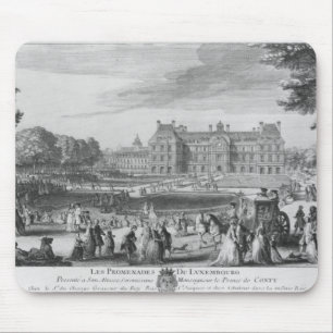 Tapis De Souris Marchant dans les jardins du luxembourgeois, 1729